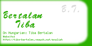 bertalan tiba business card